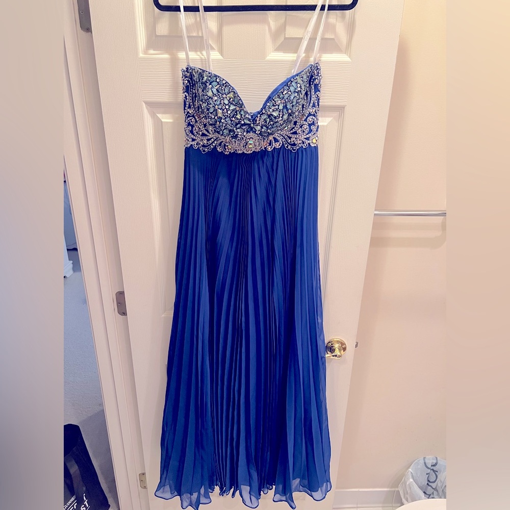 Royal Blue Strapless Prom/Pageant Dress Size 6